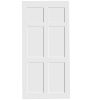 CRAZY ELF 30" x 80" Six Panel Real Primed Door Slab, DIY Panel Door, Modern Interior Barn Door, Water-proof, Anti-deformation