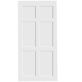CRAZY ELF 30" x 80" Six Panel Real Primed Door Slab, DIY Panel Door, Modern Interior Barn Door, Water-proof, Anti-deformation