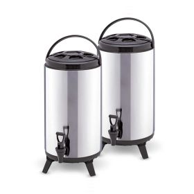SOGA 2X 10L Portable Insulated Cold/Heat Coffee Tea Beer Barrel Brew Pot With Dispenser