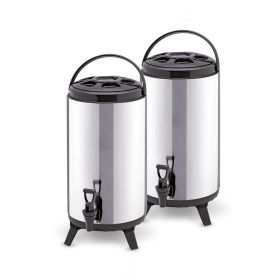 SOGA 2X 8L Portable Insulated Cold/Heat Coffee Tea Beer Barrel Brew Pot With Dispenser