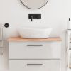 Bathroom Countertop Light Brown 31.5"x19.7"x0.8" Treated Solid Wood