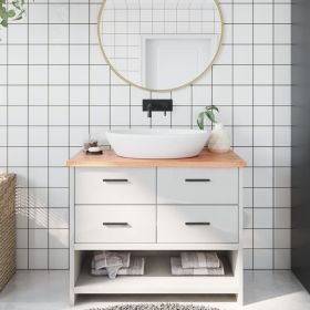 Bathroom Countertop Light Brown 39.4"x19.7"x0.8" Treated Solid Wood