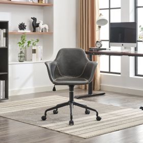 Mid-Century Modern Office Chair,Rolling Swivel Height Adjustable Ergonomic Chair with Frame/Arms ,Back Support Home Desk Chair for Living Room