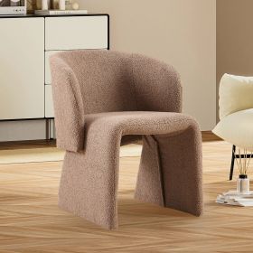 Modern Dining Chair Accent Chair Brown Single Sofa Chair