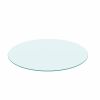 35.8" Round Tempered Glass Table Top Clear Glass 1/4" Thick Round Polished Edge