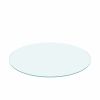 35.8" Round Tempered Glass Table Top Clear Glass 1/4" Thick Flat Polished Edge