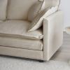 3 Piece Sofa Set Oversized Sofa Comfy Sofa Couch, 2 Pieces of 2 Seater and 1 Piece of 3 Seater Sofa for Living Room, Deep Seat Sofa Beige Chenille