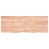 Bathroom Countertop Light Brown 55.1"x19.7"x(0.8"-2.4") Treated Solid Wood