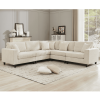 [NEW PACKAGING UPGRADE]Oversized Modular Sectional Sofa Set, L Shaped Couch,Corduroy ,Upholstered,Deep Seat,,5 Seat,5 Throw pillow and 6 back cushion