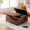 35 Inch Extra Large Storage Ottoman Coffee Table with Lift Top,Faux Leather Ottoman for Living Room,Bedroom