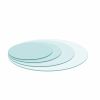 35.8" Round Tempered Glass Table Top Clear Glass 1/4" Thick Round Polished Edge