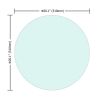 20" Round Tempered Glass Table Top Clear Glass 1/4" Thick Flat Polished Edge