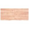 Bathroom Countertop Light Brown 55.1"x23.6"x(0.8"-1.6") Treated Solid Wood