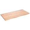 Bathroom Countertop Light Brown 39.4"x19.7"x0.8" Treated Solid Wood