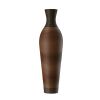 39 "tall standing designer floor vases with elegant two-tone dark brown finishes - ideal for decorating living rooms, bedrooms