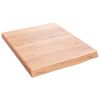 Bathroom Countertop Light Brown 15.7"x19.7"x(0.8"-1.6") Treated Solid Wood