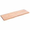 Bathroom Countertop Light Brown 47.2"x15.7"x(0.8"-1.6") Treated Solid Wood