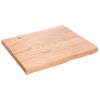Bathroom Countertop Light Brown 23.6"x19.7"x0.8" Treated Solid Wood