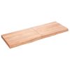 Bathroom Countertop Light Brown 55.1"x19.7"x(0.8"-2.4") Treated Solid Wood