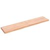 Bathroom Countertop Light Brown 55.1"x11.8"x(0.8"-1.6") Treated Solid Wood