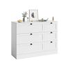 Storage Cabinet; 6 Drawer Dresser with Wide Space; Modern Closet Storage Drawers