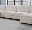 Beige Color 6pc Modular Sectional Set Welt Corduroy Couch LAF Chair, Corner wedge, RAF Chaise, 3x Armless Chairs Living Room Furniture