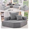 Corner Frame for Oversized Modular U Shaped Sectional Sofa,Luxury Boucle Floor Couch Set,Convertible Sleeper Couch
