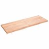 Bathroom Countertop Light Brown 55.1"x19.7"x(0.8"-1.6") Treated Solid Wood