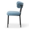 Dining Chairs Set of 2,Round Upholstered Sherpa Fabric Dining Room Chairs with Curved Backrest