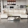 Modular Sectional Sofa, Convertible Sofa Seat With Storage, Sleeper Sectional Sofa Set, Fabric Flexible Modular Combinations for Living Room
