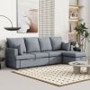 Modern L shape Modular Sofa, 5 Seat Chenile sectional Couch Set with 2 pilows lncluded, freely CombinableIndoor Funiture for Living Room,Apartment