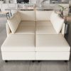 Modular Sectional Sofa, Convertible Sofa Seat With Storage, Sleeper Sectional Sofa Set, Fabric Flexible Modular Combinations for Living Room