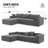 [VIDEO+New] 111.5*72" Minimalist Style Modular Sectional Sofa,Wrinkle-resistant Chenille Couch Set,L-Shaped Compressed Sofa for Living Room