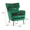 Wing Back Velvet Accent Chair